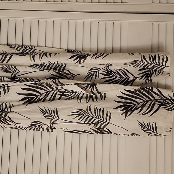 Joie Cream and Black Leaf Pattern Skirt. Linen Blend - Picture 3 of 5